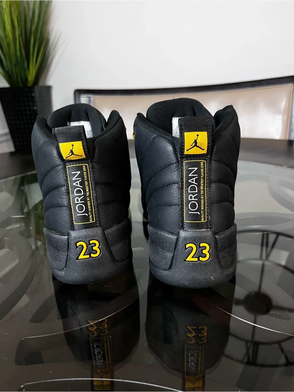 Nike Air Jordan 12 Retro Black Taxi Men's Size 9.5